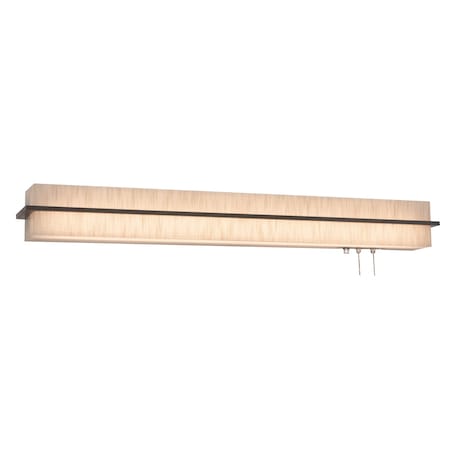 Afx Apex 38" LED Overbed Wall Light - Weathered Grey Finish - Jute Shade APB3940L30ENWG-JT